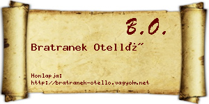Bratranek Otelló névjegykártya